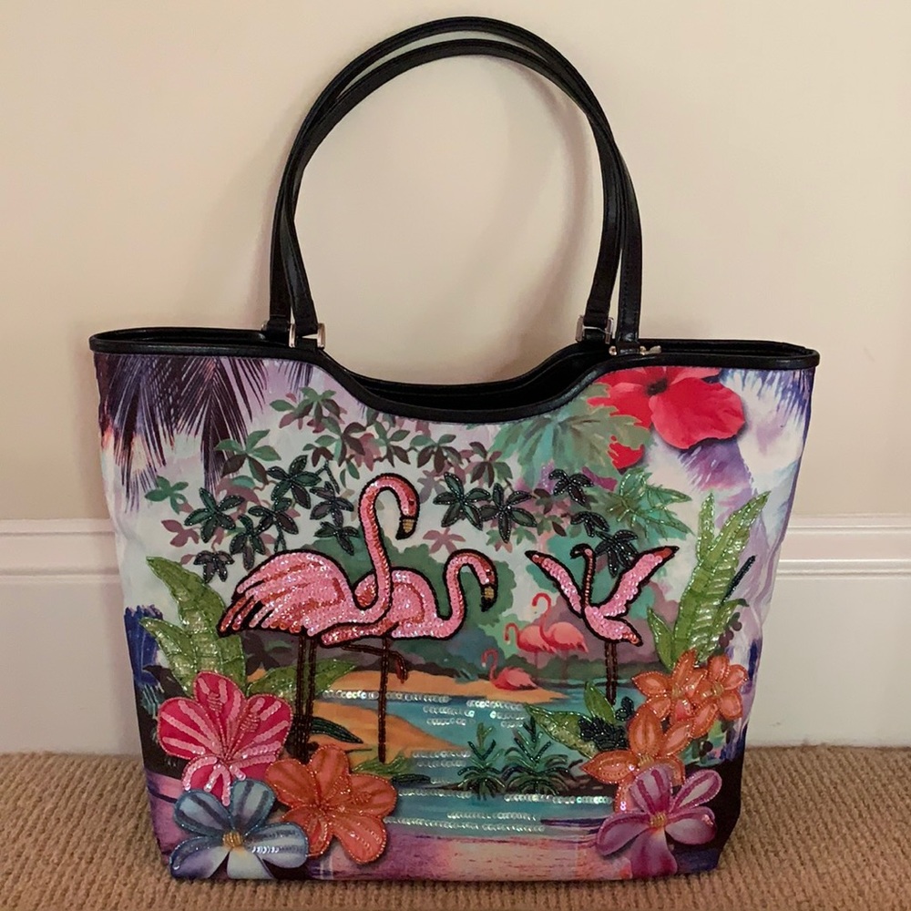 Isabella Fiore Flamingo Beach Tote